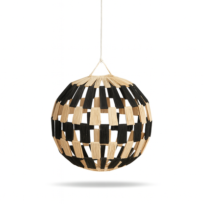 Agafay Souk Casbah Globe Raffia Lamp