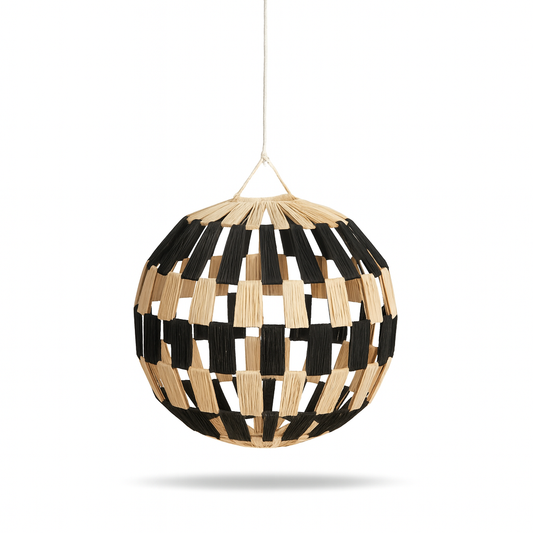 Agafay Souk Casbah Globe Raffia Lamp
