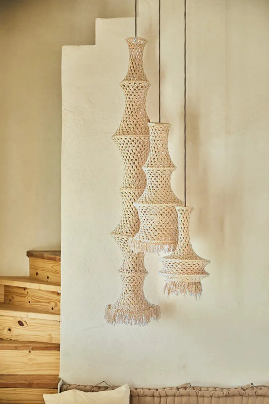 Agafay Souk Handwoven Light Totems ( set of 3 )