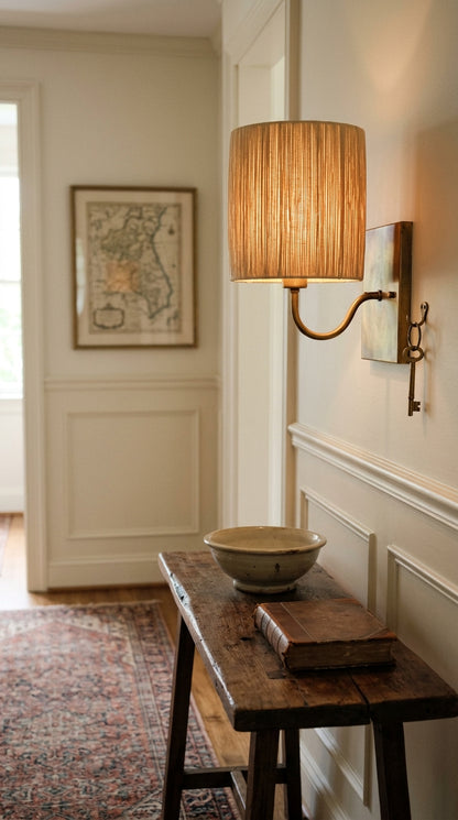 Agafay Souk Coastal Horizon Raffia Sconce
