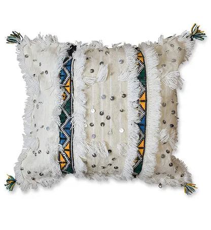 Cream Handira Pillow Cover