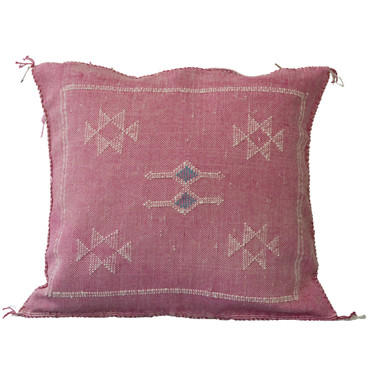 Agafay Souk Desert Orchid Cactus Silk Pillow