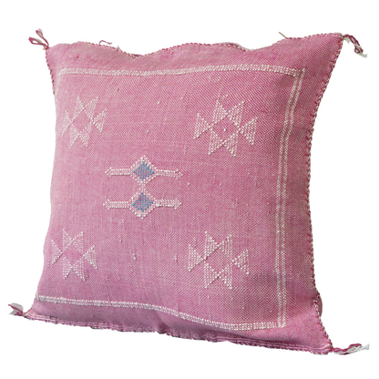 Agafay Souk Desert Orchid Cactus Silk Pillow