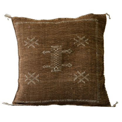 Agafay Souk Desert Umber Cactus Silk Pillow