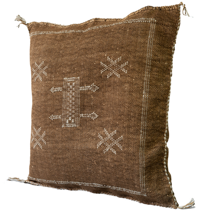 Agafay Souk Desert Umber Cactus Silk Pillow