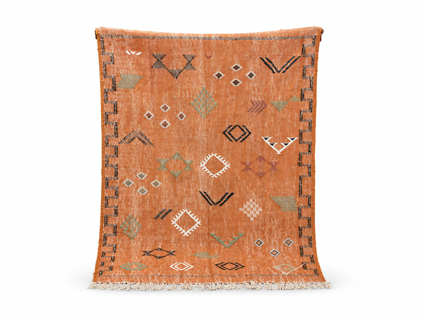 Agafay Souk Faded Terracotta Geometric Cactus Rug