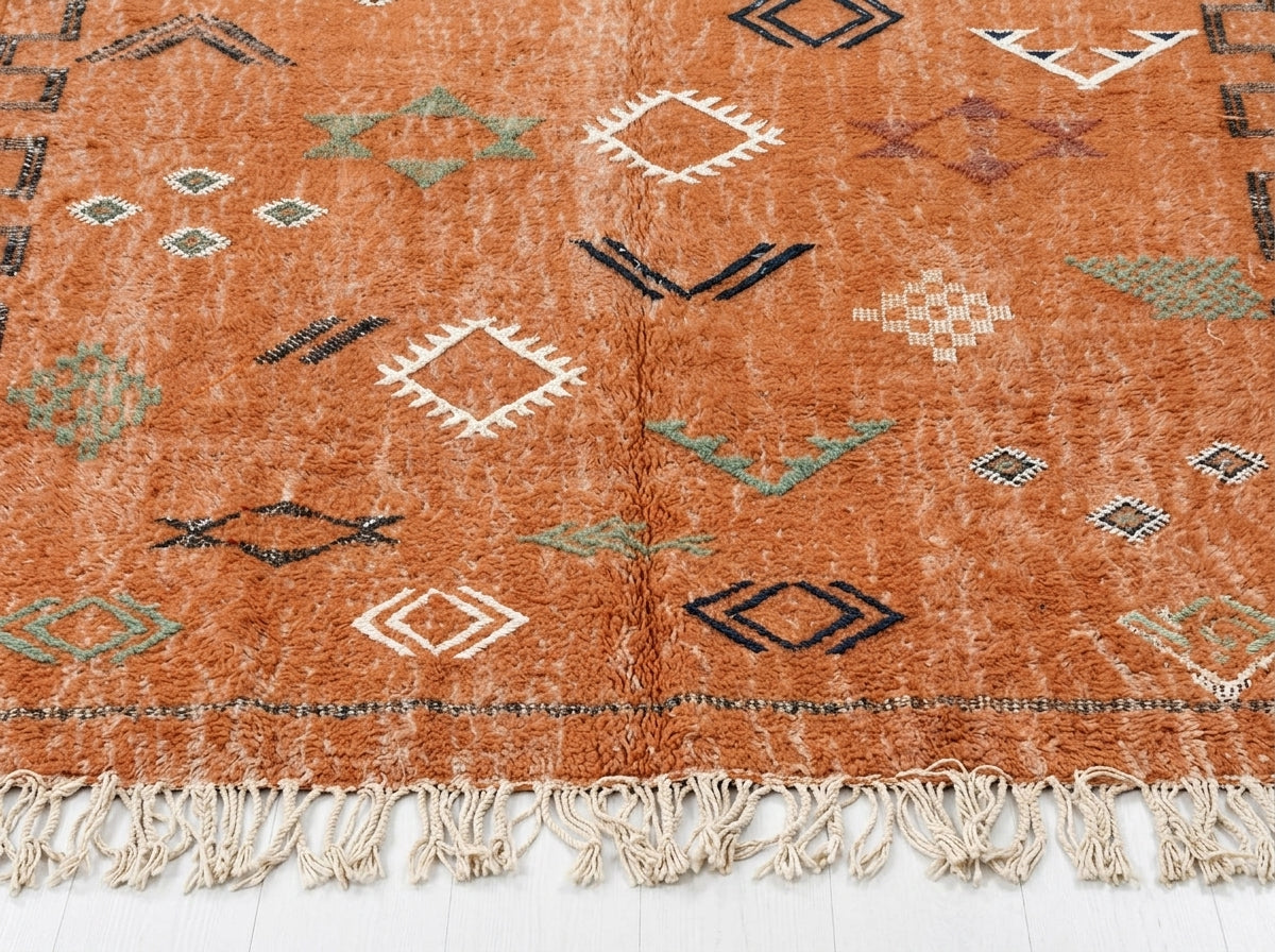 Agafay Souk Faded Terracotta Geometric Cactus Rug