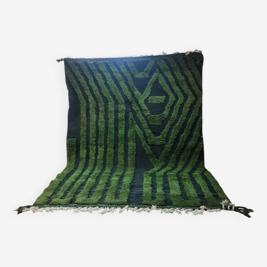 Agafay Souk Green Beni Ourain Rug