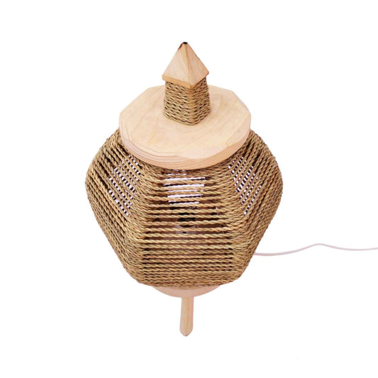 Agafay Souk Handmade Straw Table Lamp