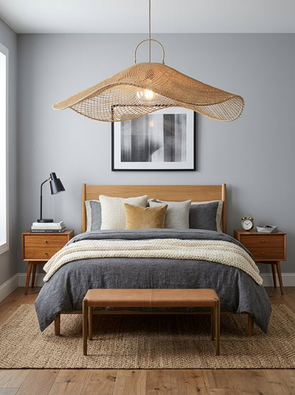 Agafay Souk Harbor Wave Rattan Pendant Lamp
