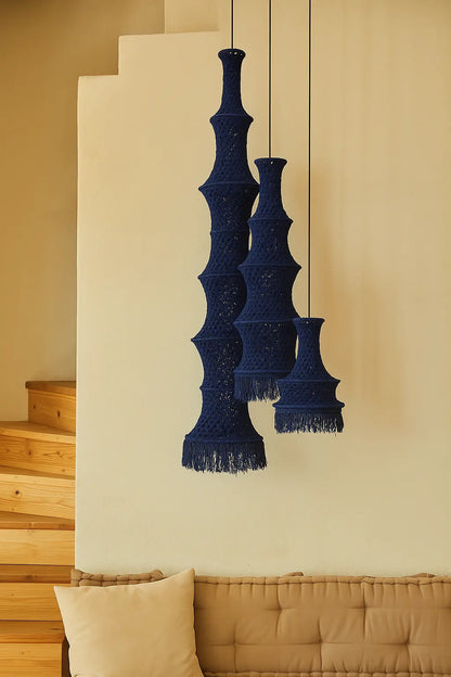Agafay Souk Indigo Totem Lights (Set of 3)