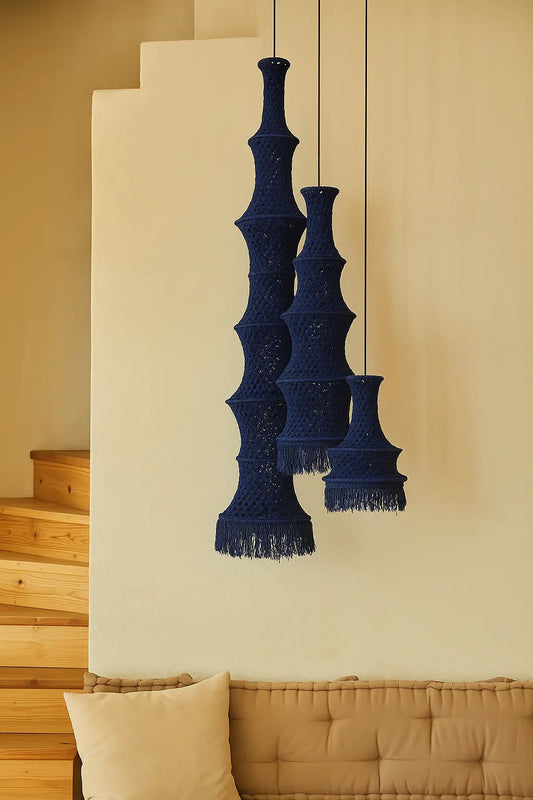 Agafay Souk Indigo Totem Lights (Set of 3)