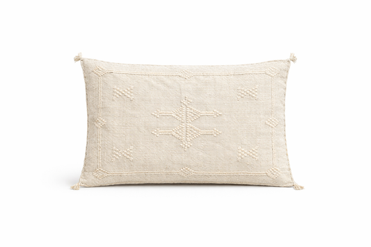 Agafay Souk Ivory Oasis Cactus Silk Pillow