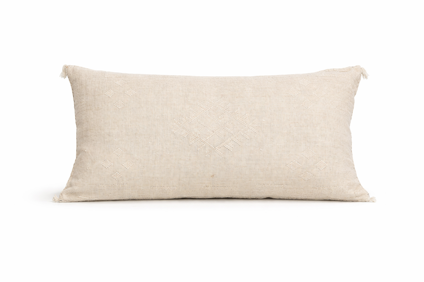 Agafay Souk Ivory Whisper Cactus Silk Pillow