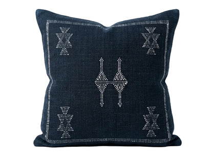 Agafay Souk Jet Black Cactus Silk Pillow