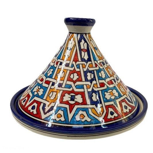 Kaleidoscope Moroccan Tagine – Hand-Painted Ceramic Cooking Dish