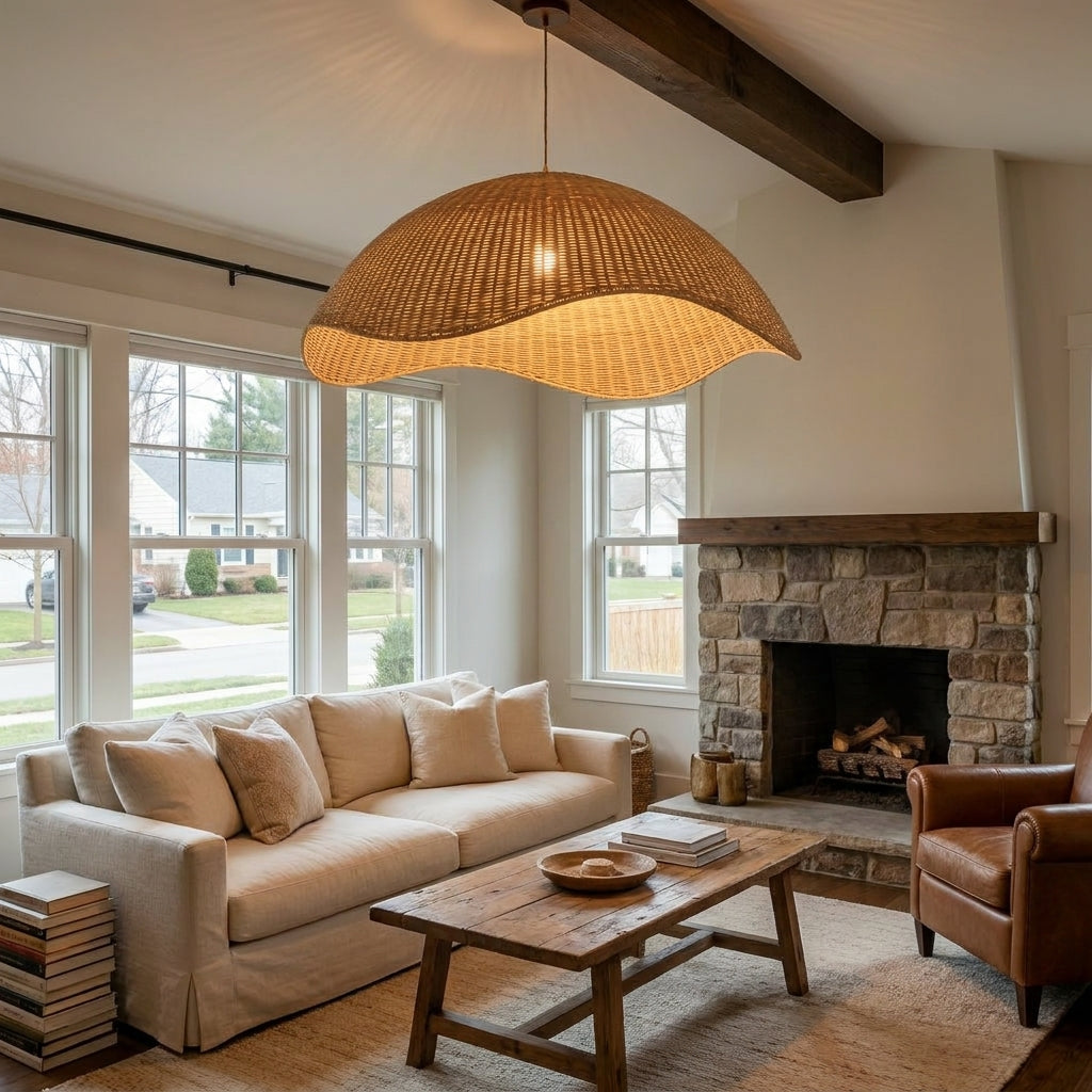 Agafay Souk Laguna Curve Rattan Pendant Lamp