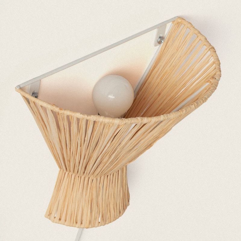Agafay Souk Lustre Torch Raffia Sconce