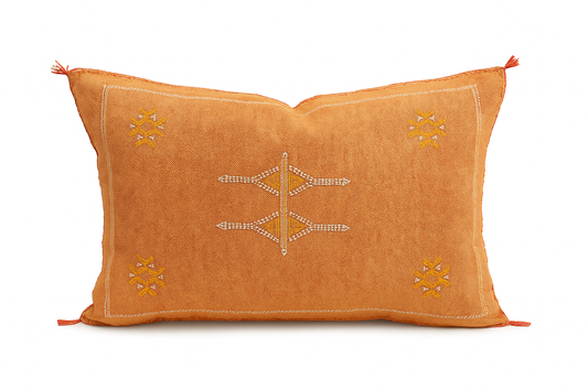 Agafay Souk Marigold Cactus Silk Pillow