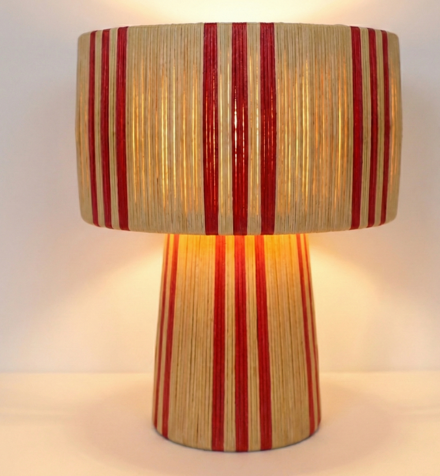 Agafay Souk Red Raffia Lamp