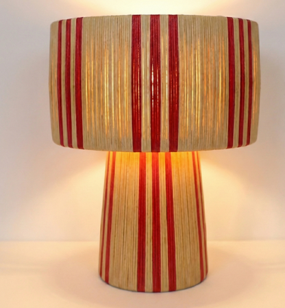 Agafay Souk Red Raffia Lamp