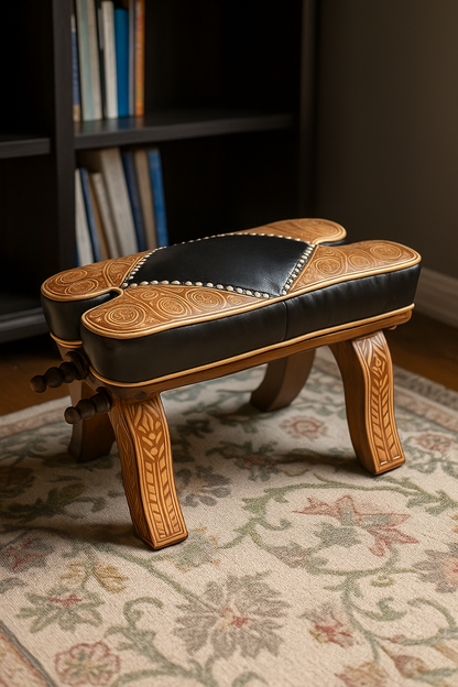 Agafay Souk Noir Crest Stool