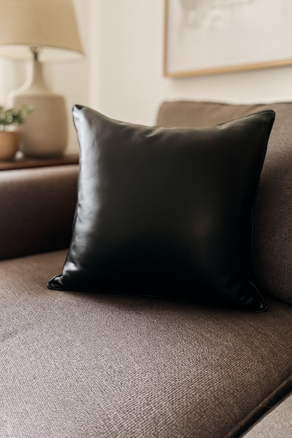 Agafay Souk Onyx Hide Leather Pillow