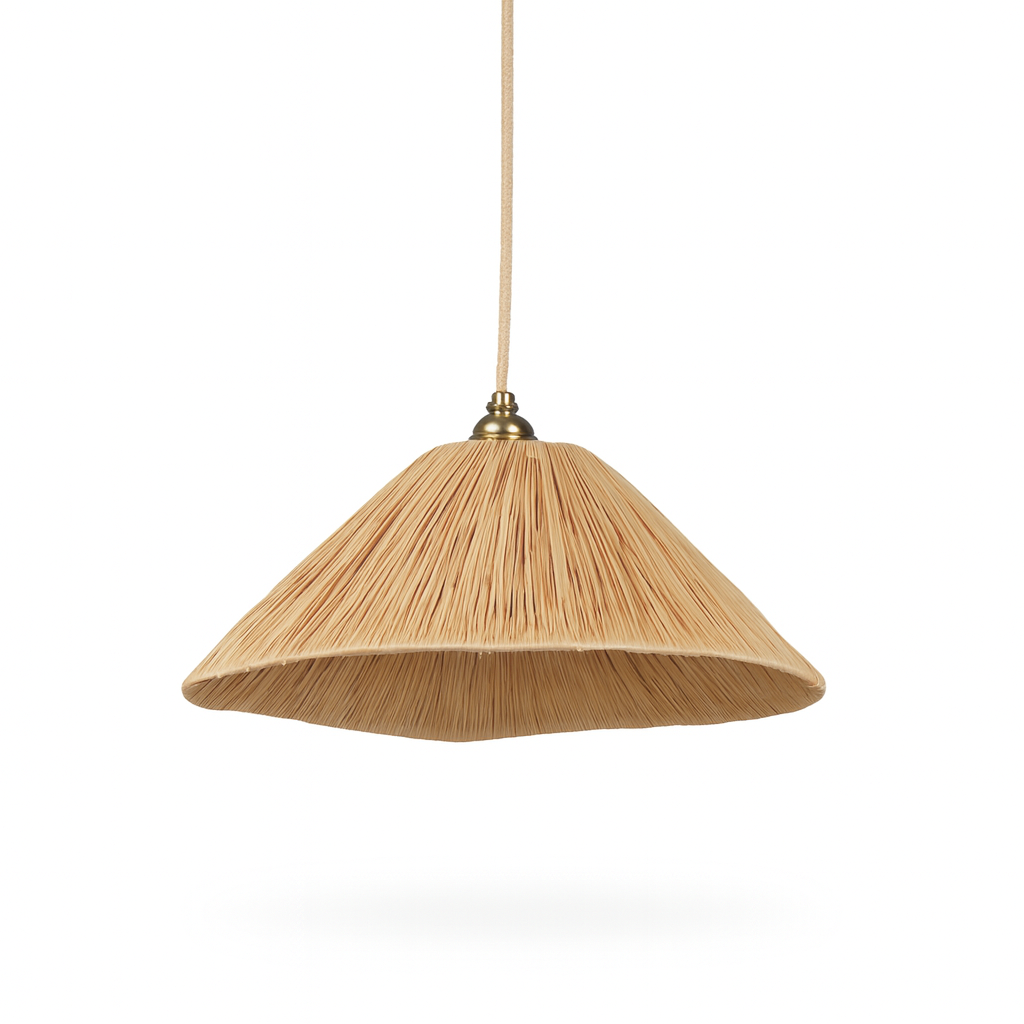 Agafay Souk Petal Wave Raffia Pendant Lamp