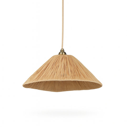 Agafay Souk Petal Wave Raffia Pendant Lamp