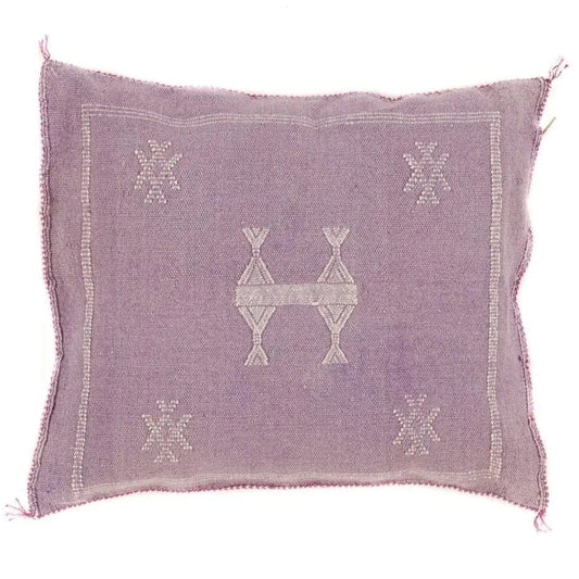Agafay Souk Purple Cactus Silk Pillow