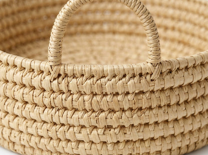 Agafay Souk Round Woven Palm Leaf Serving Tray