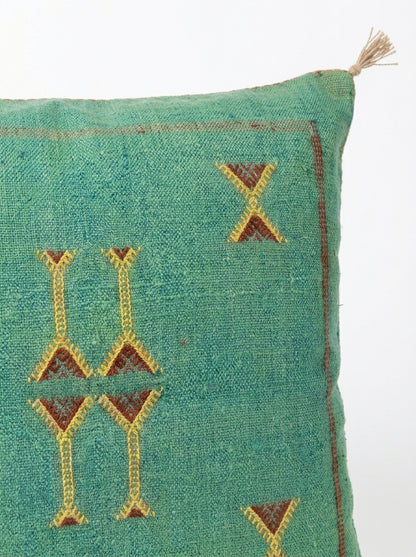 Agafay Souk Sage Green Cactus Silk Pillow