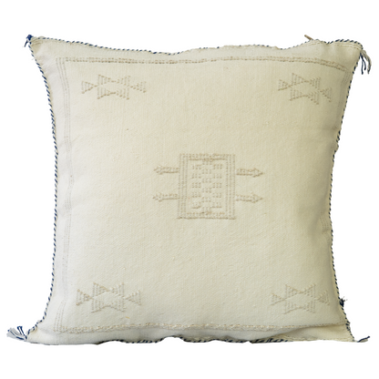 Agafay Souk Sahara Ivory Cactus Silk Pillow