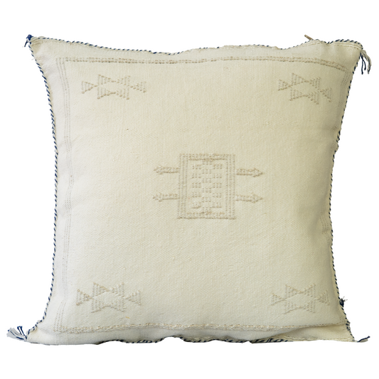 Agafay Souk Sahara Ivory Cactus Silk Pillow