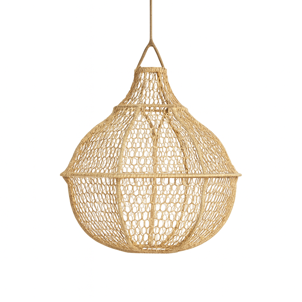 Agafay Souk Solara Pearl Raffia Pendant Lamp