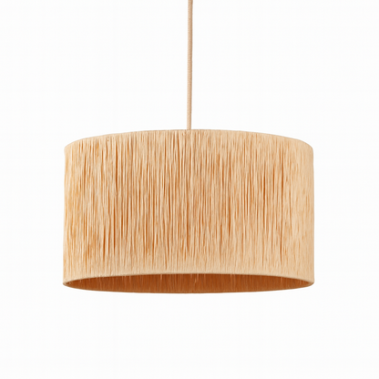 Agafay Souk Sunbeam Drum Raffia Pendant Light