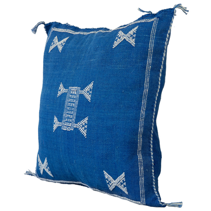 Agafay Souk Tuareg Sapphire Cactus Silk Pillow
