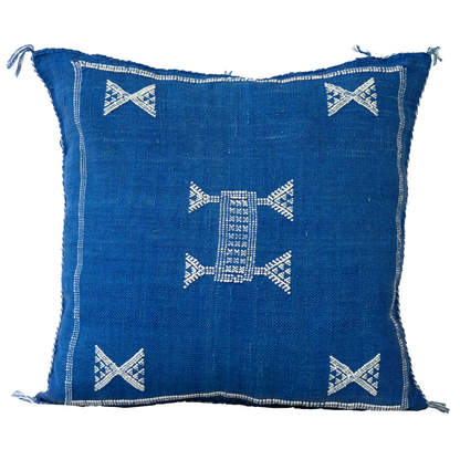 Agafay Souk Tuareg Sapphire Cactus Silk Pillow