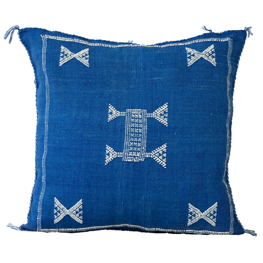 Agafay Souk Tuareg Sapphire Cactus Silk Pillow