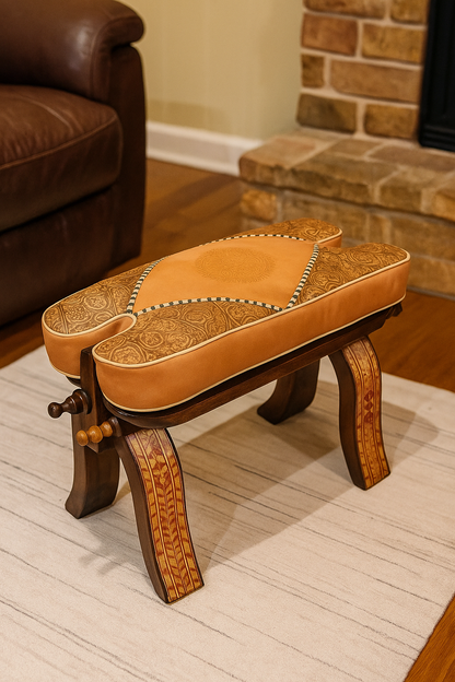 Agafay Souk Amber Crest Stool