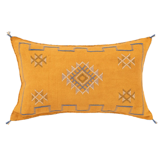 Agafay Souk Amber Fortress Cactus Silk Pillow