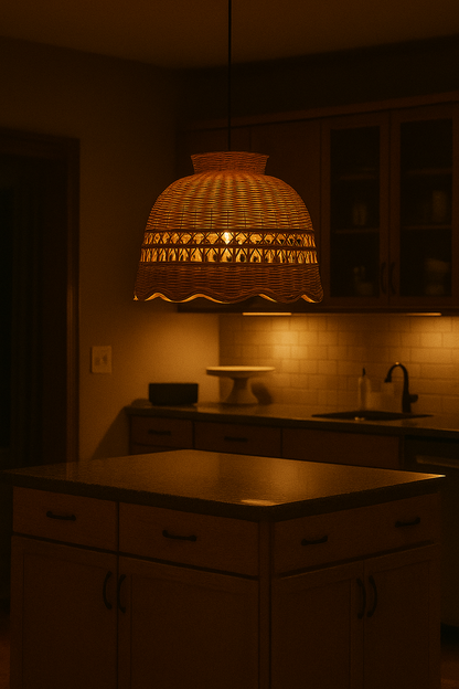 Agafay Souk Aria Bloom Rattan Pendant Lamp