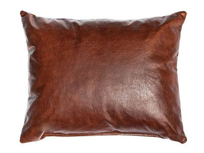 Agafay Souk Atlas Brown Leather Pillow