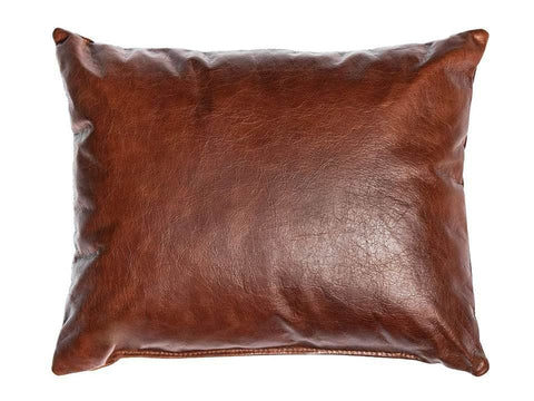 Agafay Souk Atlas Brown Leather Pillow