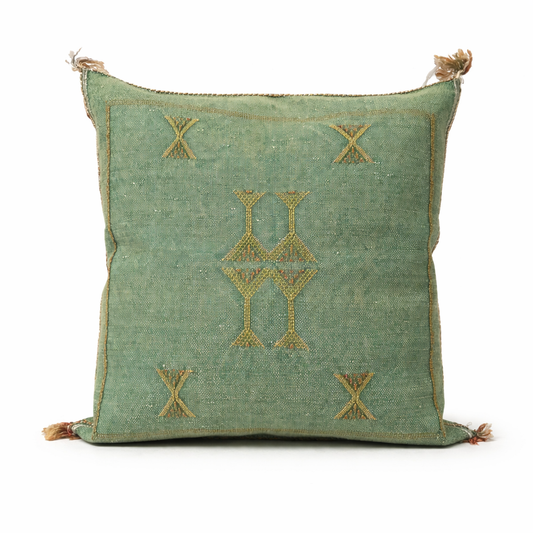 Agafay Souk Atlas Meadow Cactus Silk Pillow