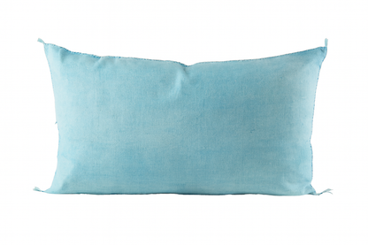 Agafay Souk Azure Cactus Silk Pillow