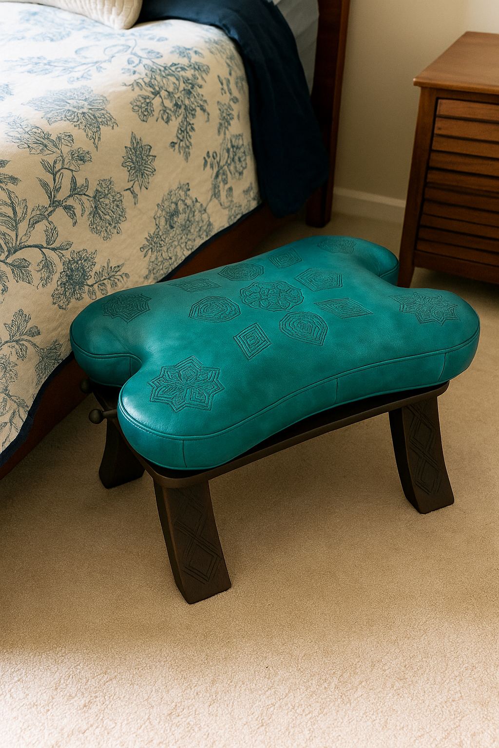 Agafay Souk Azure Crest Stool