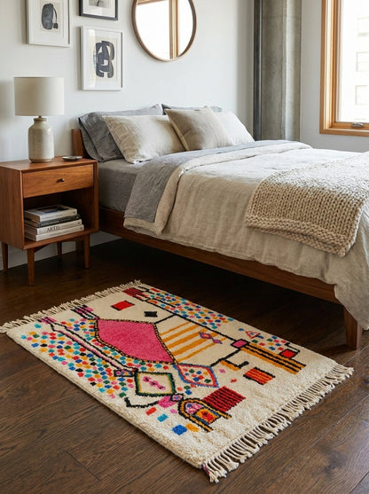 Agafay Souk Beni Ourain Kasbah Art Mini Rug