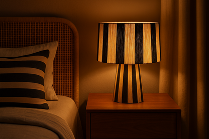 Agafay Souk Black Raffia Lamp