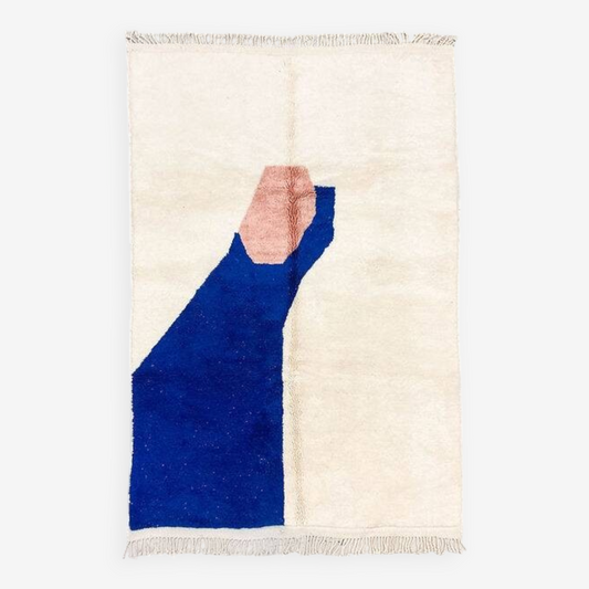 Agafay Souk Blue Rise Beni Ouarain Rug
